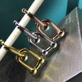 TIFFANY HARDWARE DROP EARRINGS DOUBLE LINK