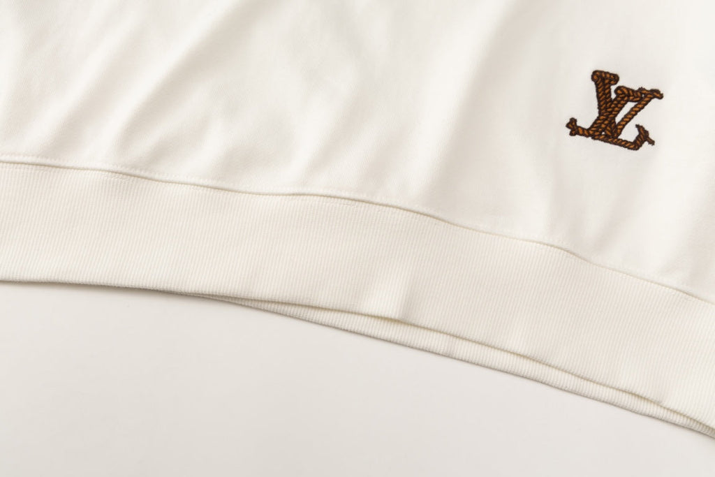New Western Cowboy Heavy Embroidered Crew Neck Sweatshirt