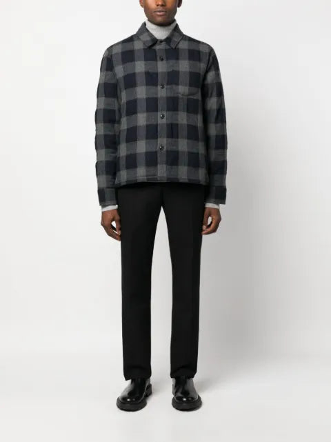 Officine Generale gingham-check virgin-wool jacket