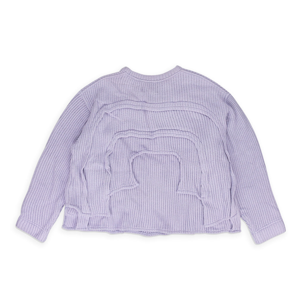 PURPLE ARC WOVEN SWEATER