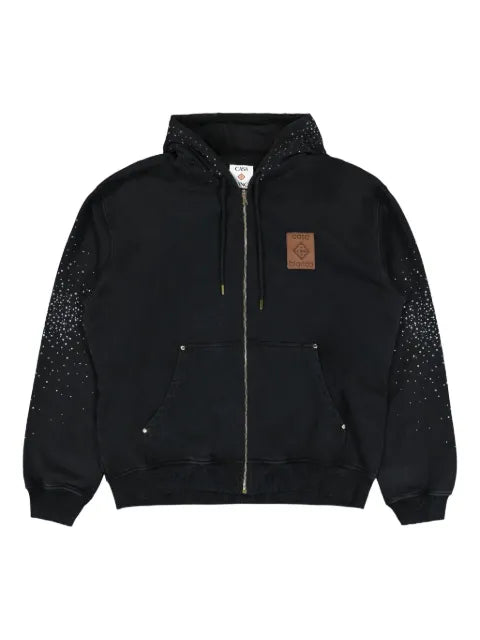 Casablanca La Prémonition crystal embellished zip hoodie