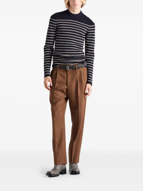 Prada striped wool crew-neck sweater