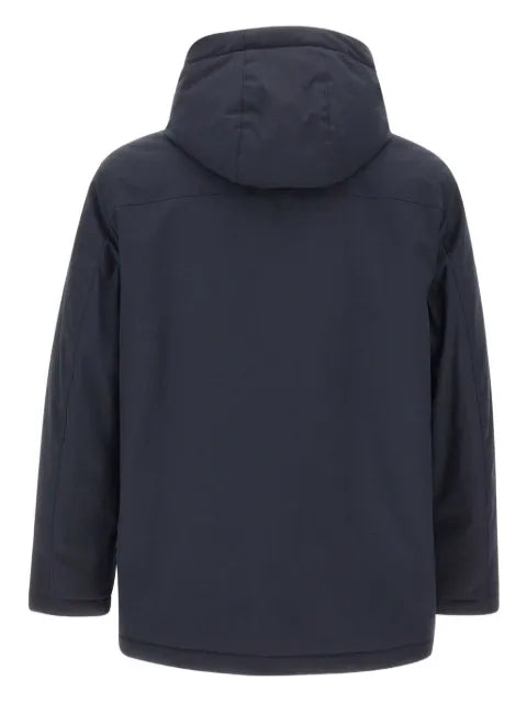 Fay hooded button-fastening jacket