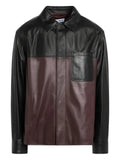 LOEWE colour-block pocket leather jacket