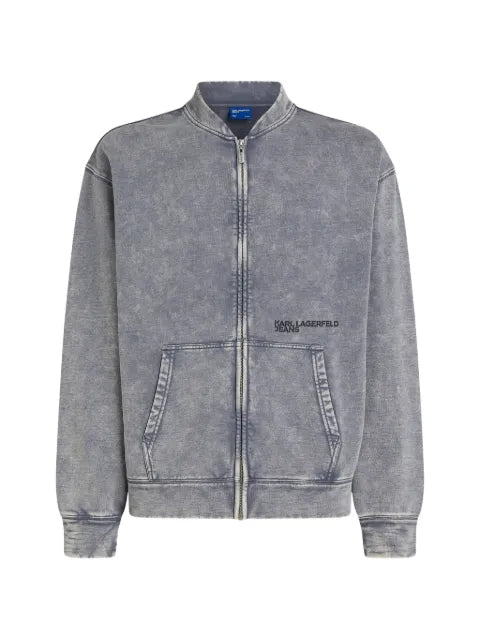 Karl Lagerfeld Jeans washed-finish zip-fastening jacket