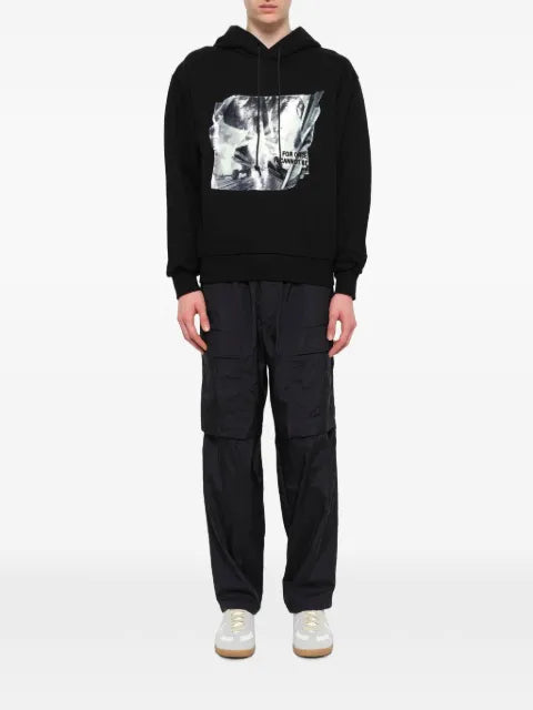 Juun.J graphic-print drawstring hoodie