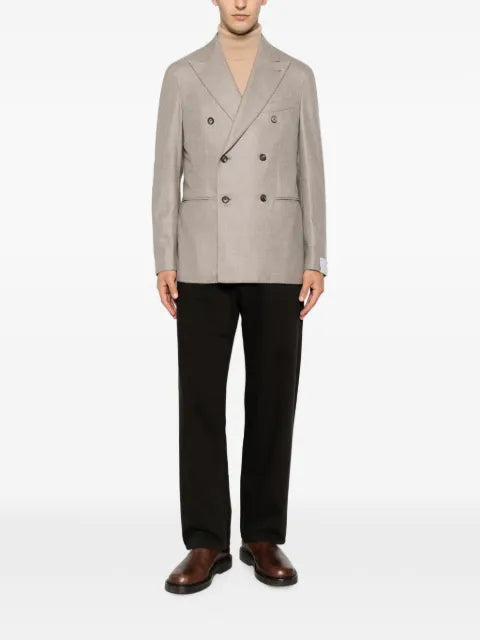 Caruso Aida double-breasted buttoned blazer