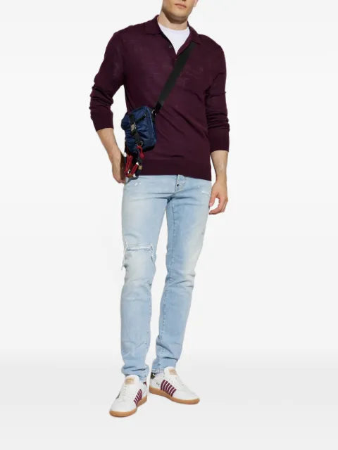 DSQUARED2 button-up polo sweater