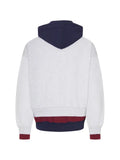 Balenciaga layered frayed-lettering hoodie