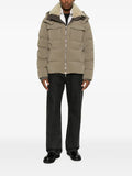 Moorer shearling-collar padded jacket