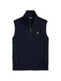 Polo Ralph Lauren cable-knit zip-up sleeveless cardigan