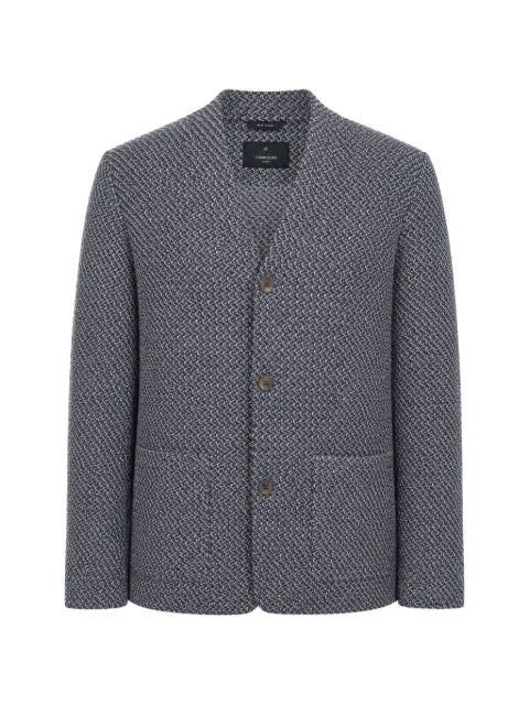 Tombolini textured-knit button-up blazer