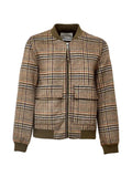 AMARANTO  prince of wales check bomber jacket