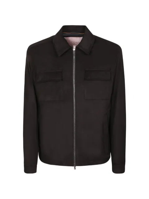 Herno zip-up chest-pocket overshirt