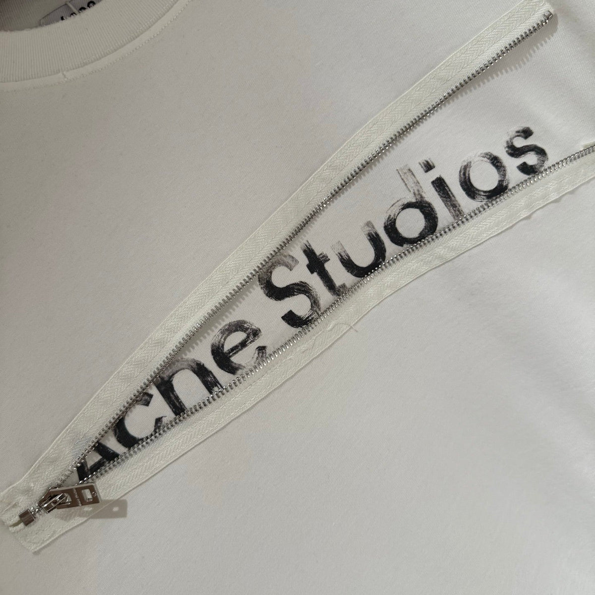 Acne Studios Zipper‑Detail Short‑Sleeve T‑Shirt