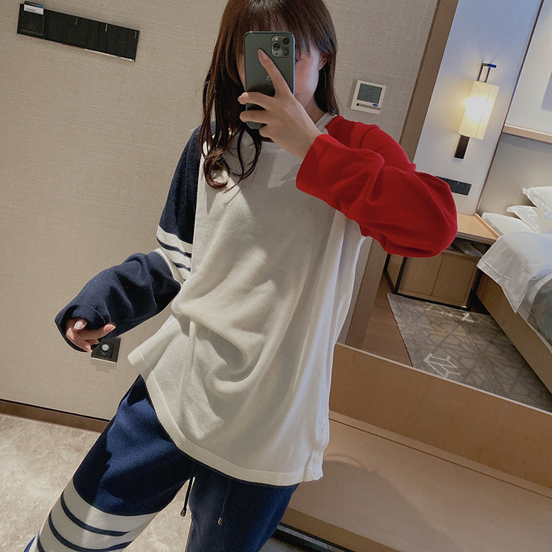 Thom Browne Women's Colorblock Long Sleeve T-Shirt
