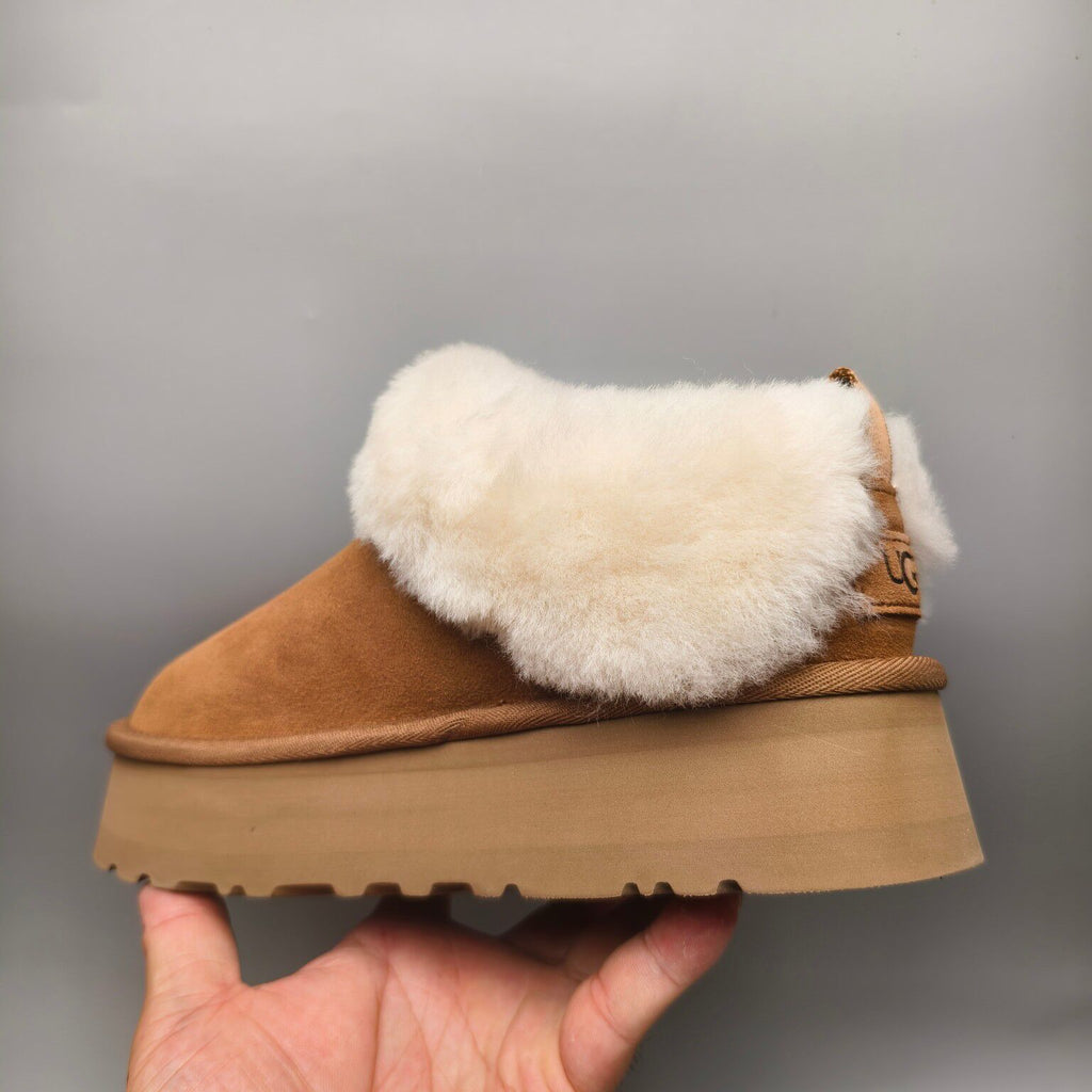 Chestnut Chunky Sole Suede Slip-On Loafers — New Arrival | In Stock
