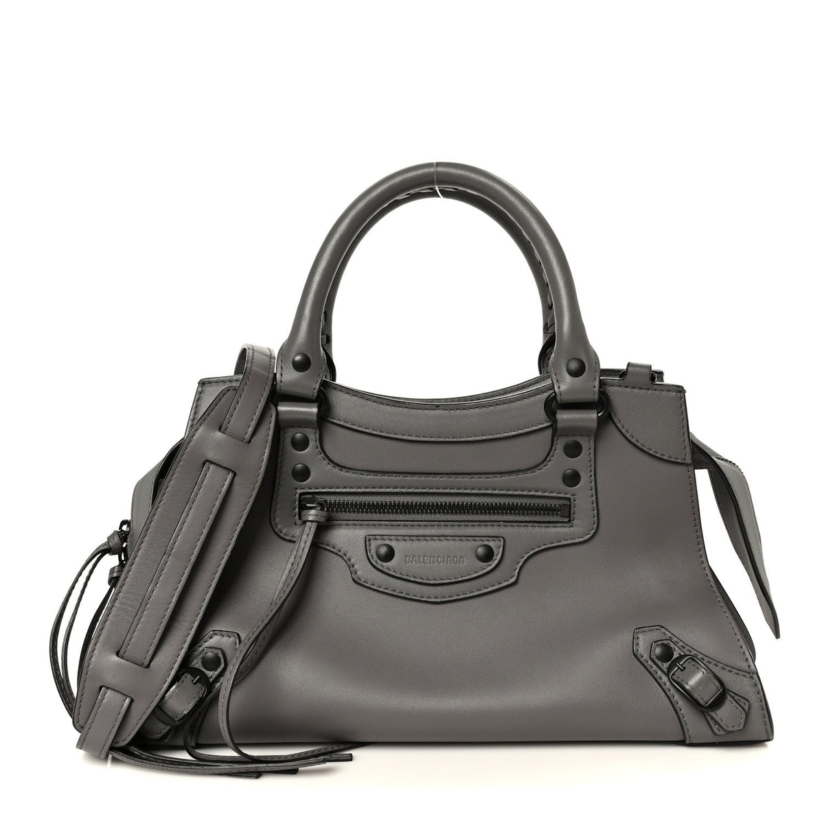 Smooth Calfskin Neo Classic Black Hardware S City Dark Grey