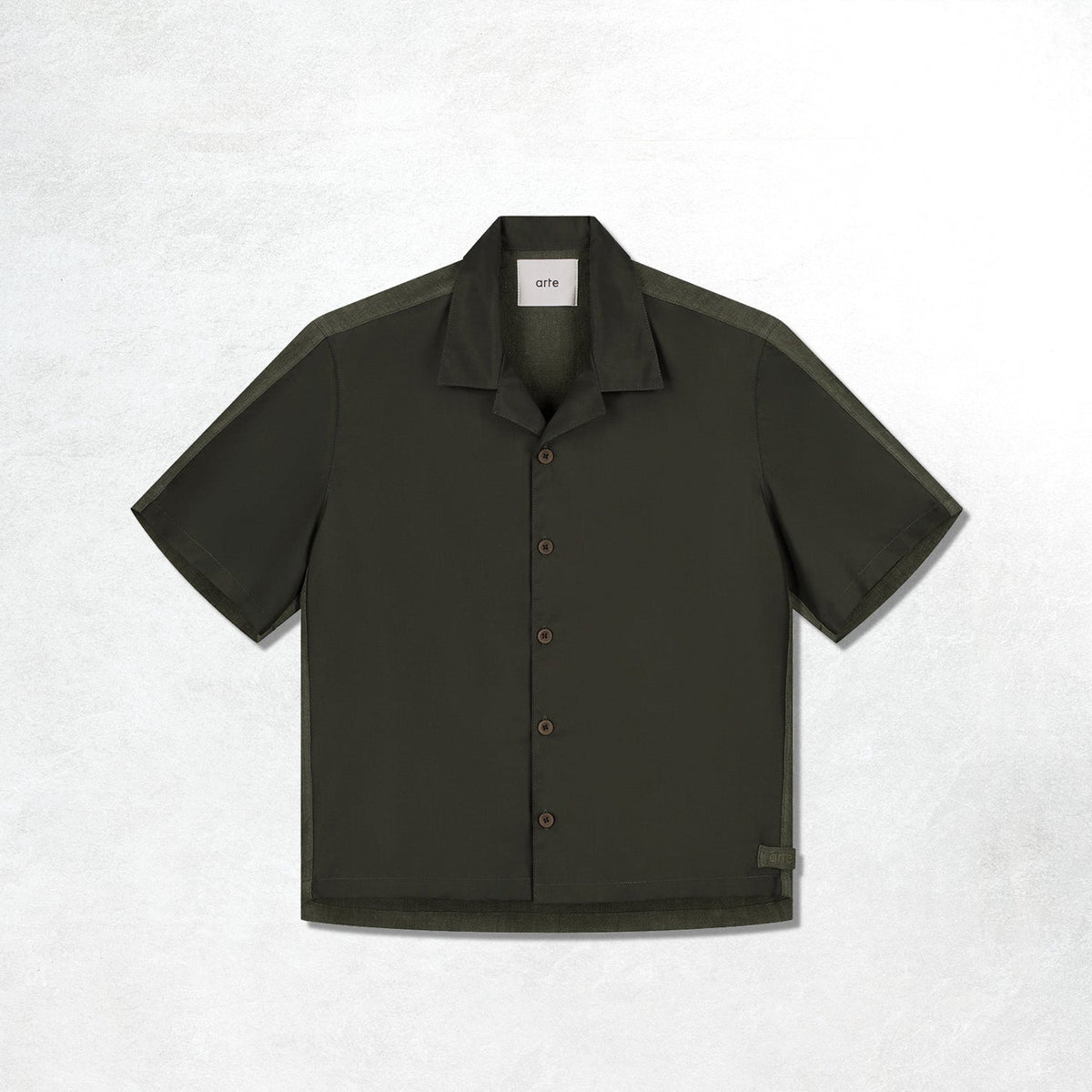 Arte Nylon Linen Shirt: Green