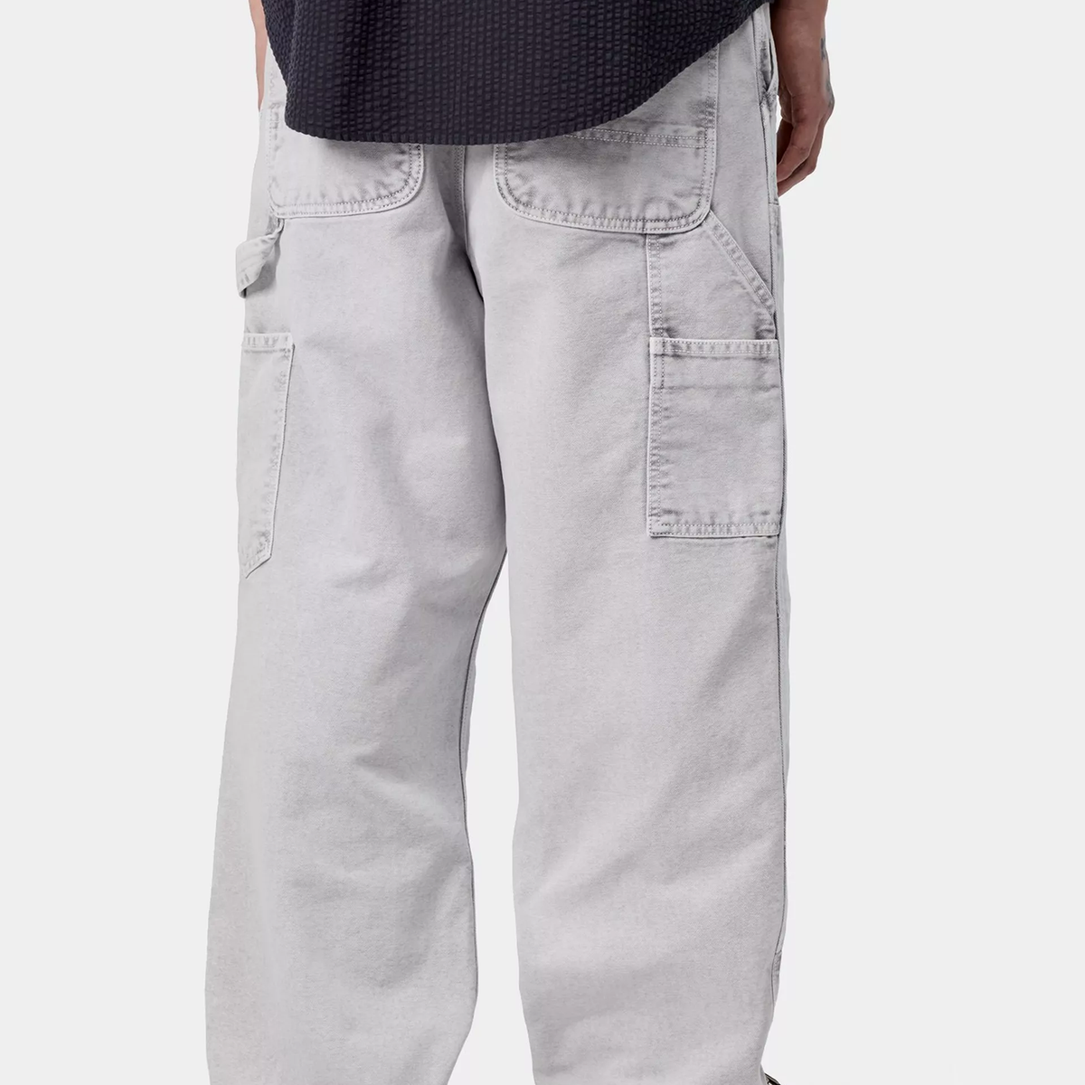 Carhartt WIP Double Knee Pant: Black Chalk Wash