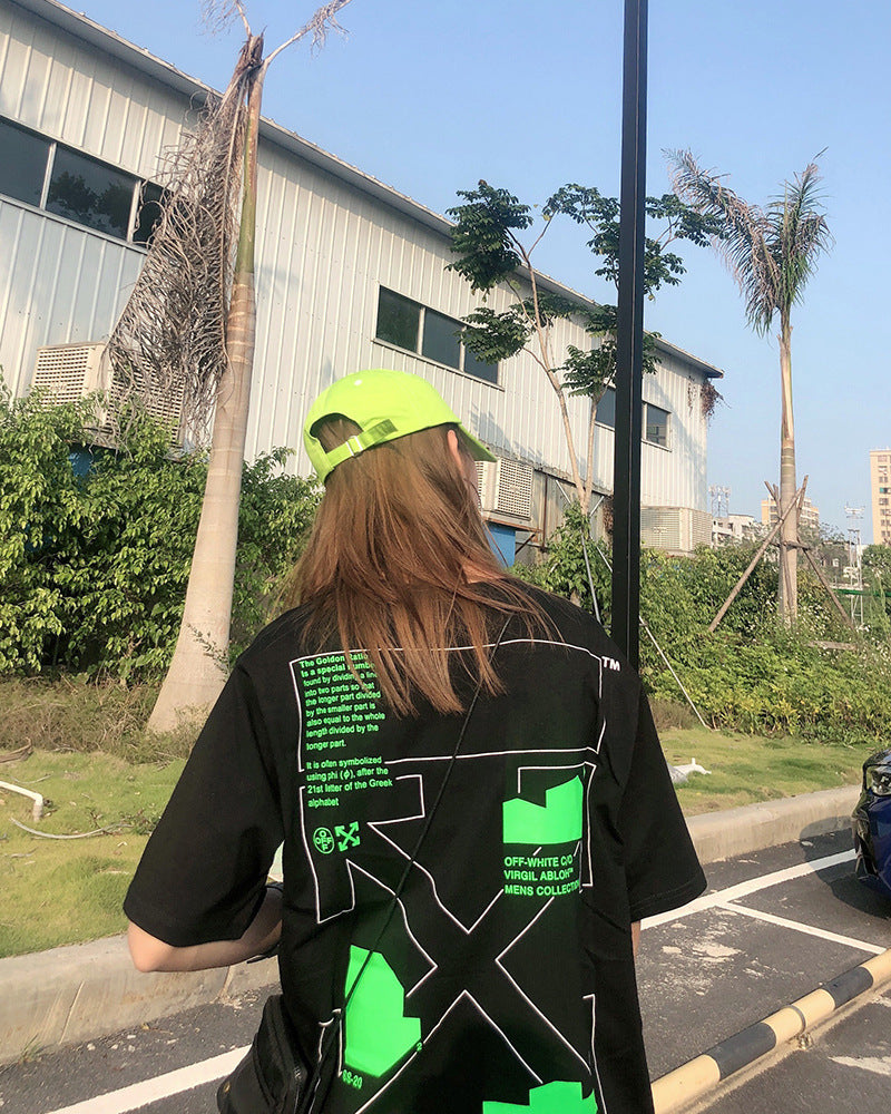 Off-White Arrow Gradient Graphic Short Sleeve Tee Streetwear Unisex