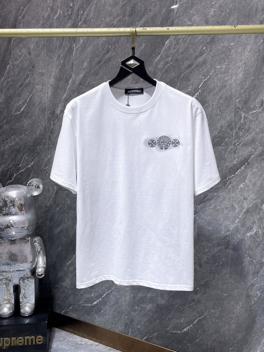 Chrome Hearts Gothic Floral Graphic T-Shirt