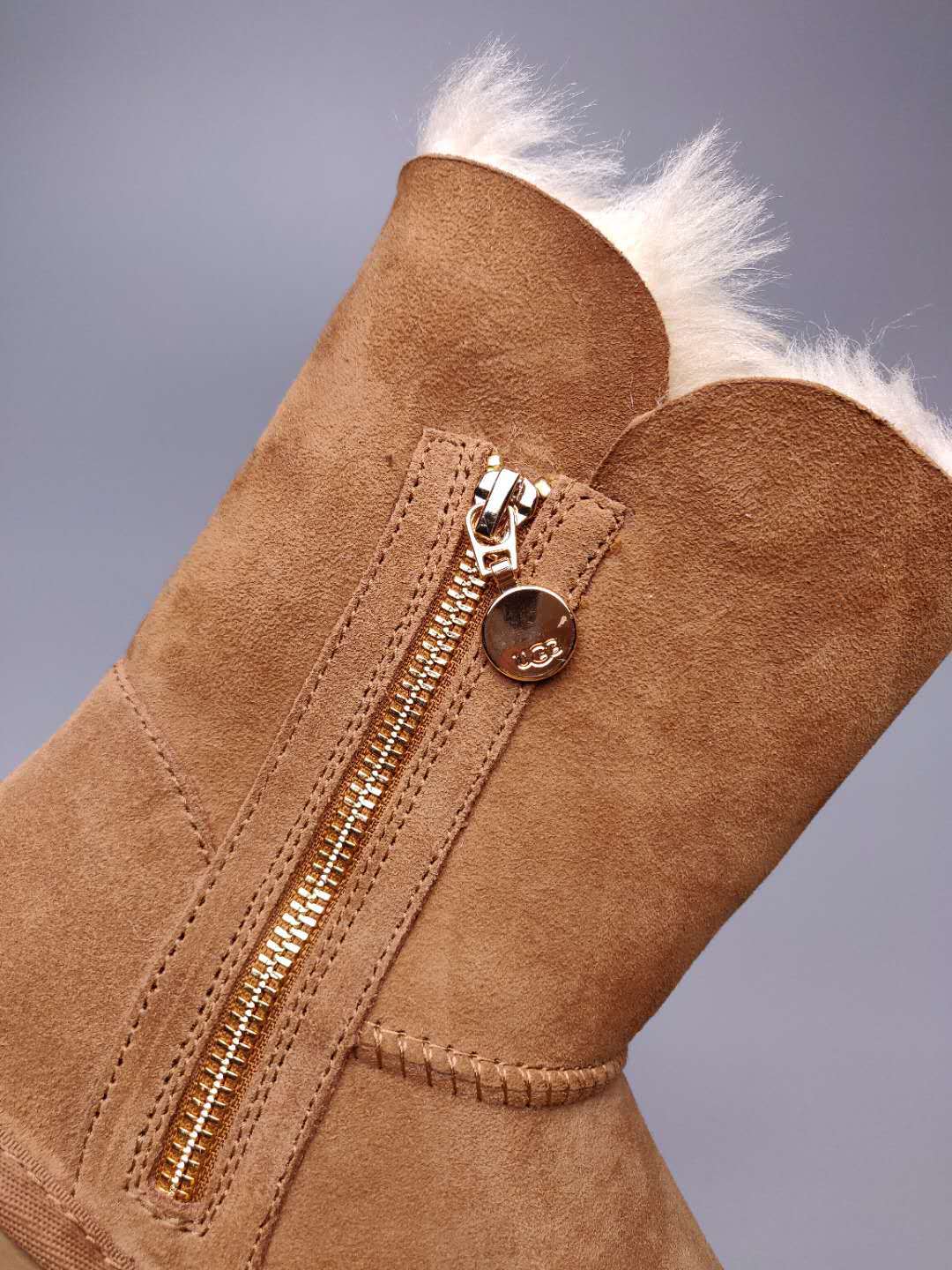 Chestnut Side Zip Mid-Calf Boots — New Arrival | In Stock