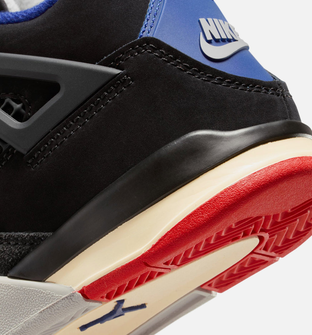 Air Jordan 4 Retro Rare Air Preschool – Black/Fire Red/Deep Royal Blue