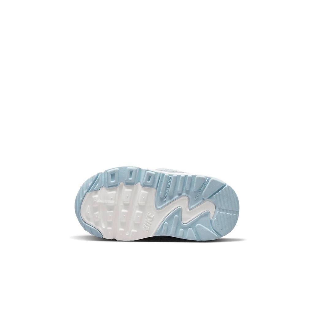 Toddler's Nike Air Max 90 Toggle SE Summit White/Glacier Blue (DQ6948 100)