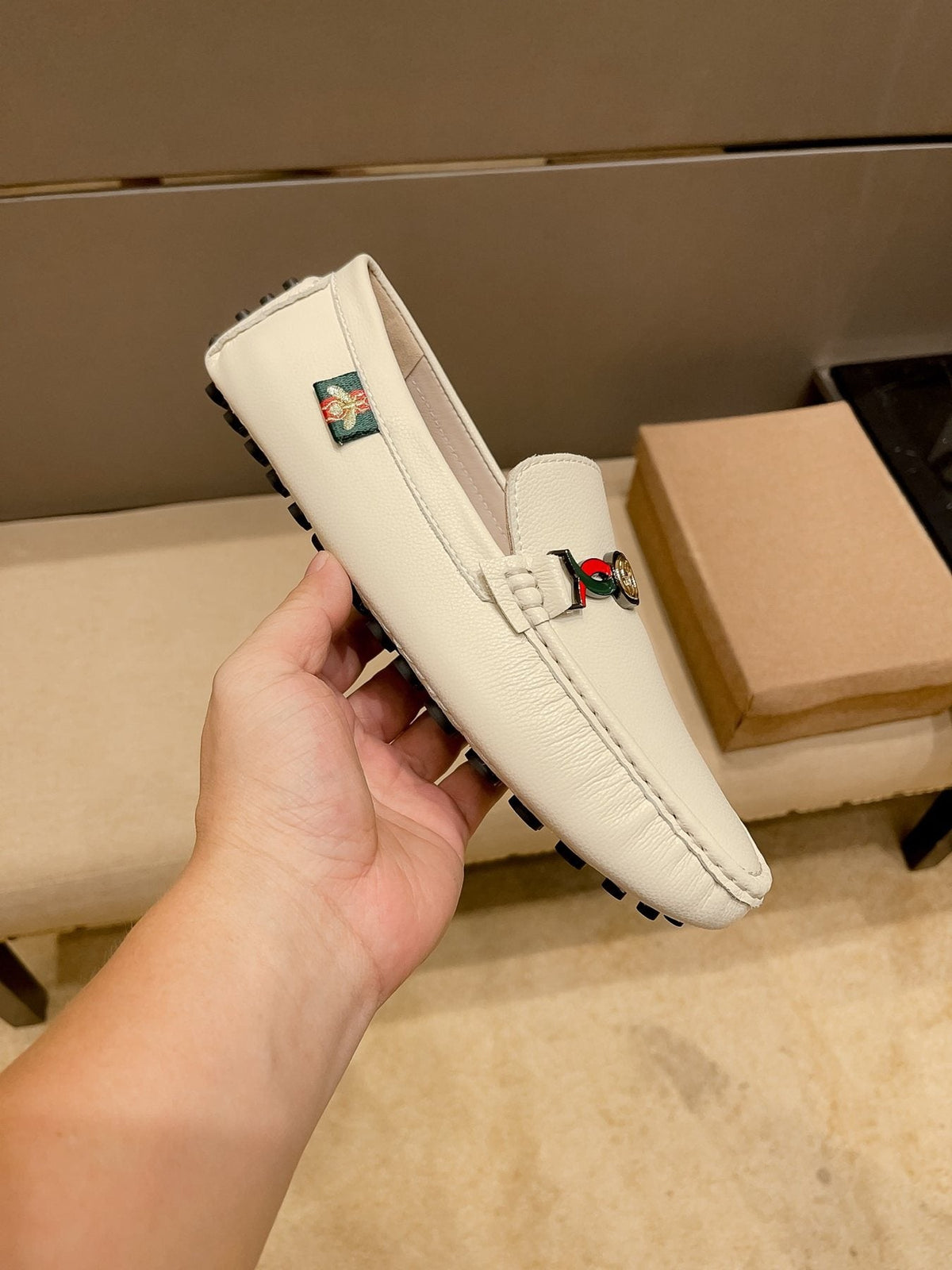Gucci Web-Accent Driving Loafers