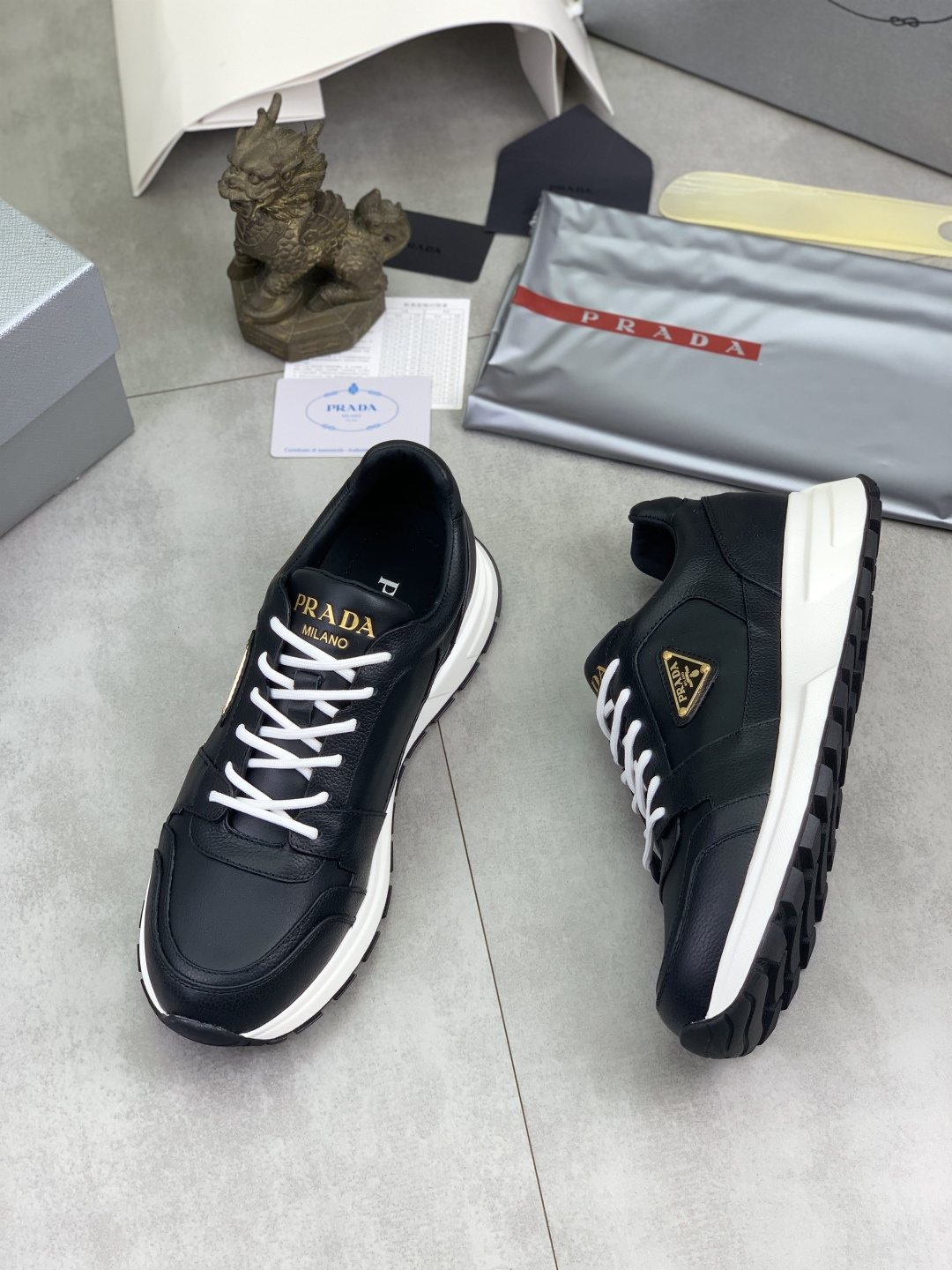 Prada Black Low-Top Sneakers