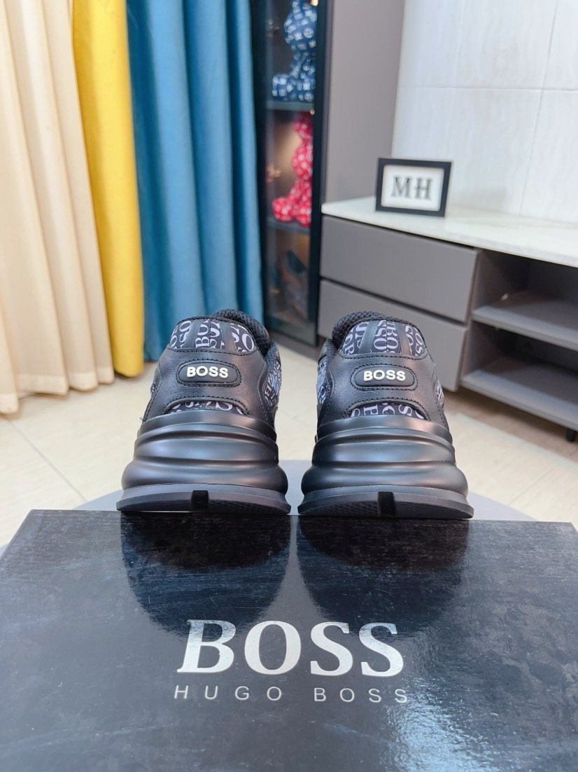 Hugo Boss Men's Logo-Pattern Low-Top Sneakers