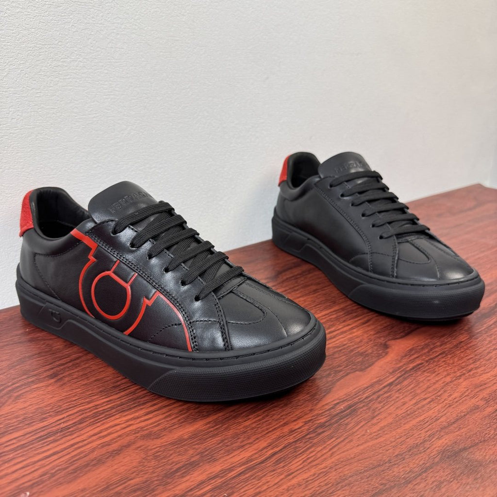 Ferragamo Men's Gancini Low-Top Sneakers