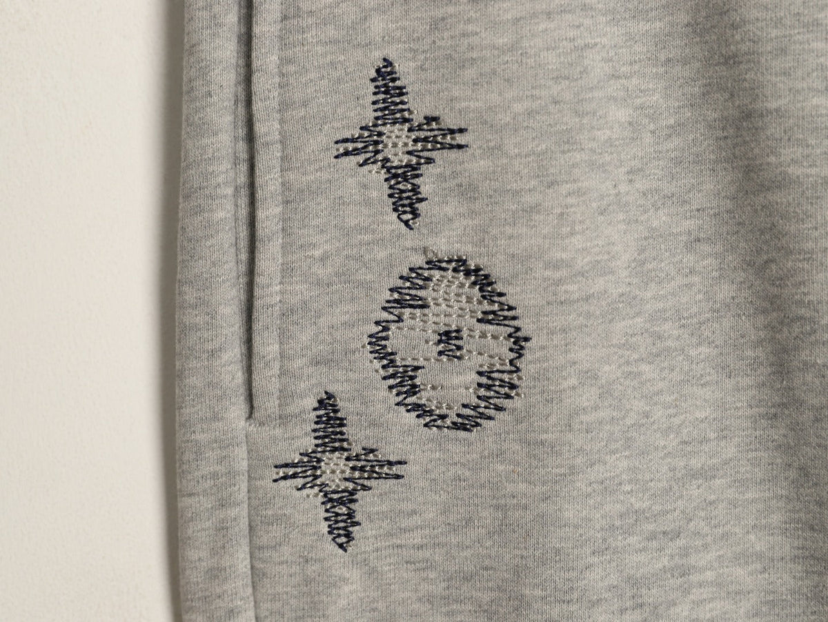 Louis Vuitton Sketch-Style Monogram Drawstring Trousers - Light Gray